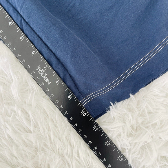 Adidas Board‎ Shorts Mens L Beige Navy Athletic 2004 Olympic Team USA Y2K Swim - Picture 8 of 8